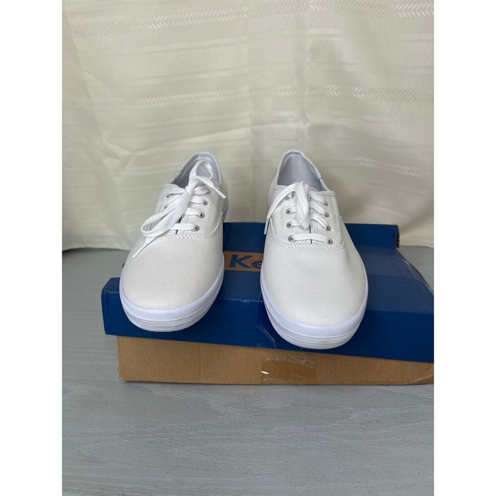 Keds Champion Canvas Lace Up Sneakers White Womens Size 8.5 - Picture 2 of 16